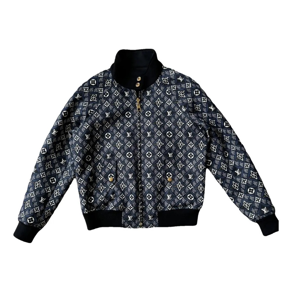Louis Vuitton Black Since 1854 Monogram Knit Reversible  Bomber Jacket